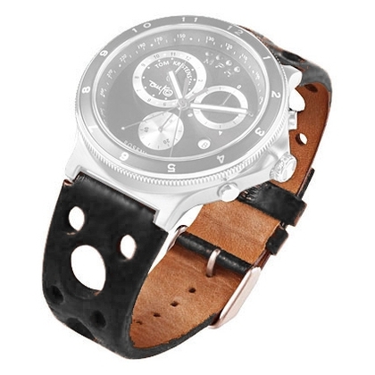 Rosendahl Tom Kristensen MPH Watch Uhrenarmband Leder Schwarz