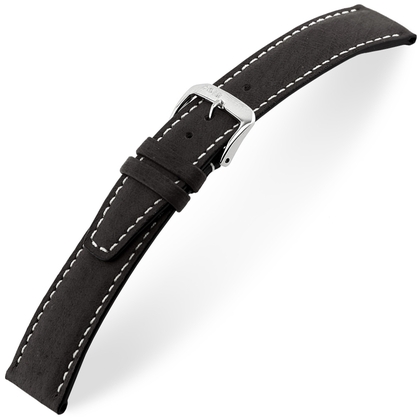 Rios Havana Uhrenarmband Schweinsleder Schwarz