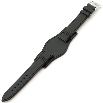 Rios Tula Bund Uhrenarmband Juchtenleder Schwarz