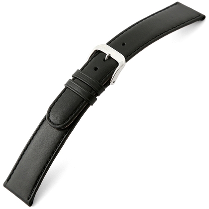 Rios Arizona Uhrenarmband Sattelleder Schwarz