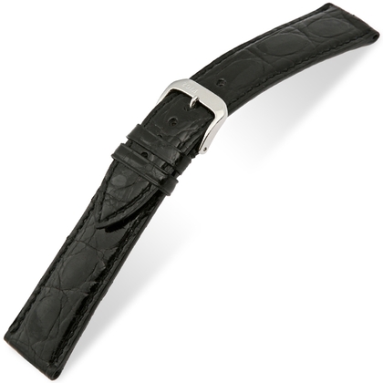 Rios Lord Uhrenarmband Krokodilleder Schwarz
