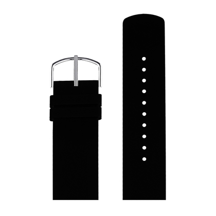 Picto Uhrenarmband Gummi Schwarz - 22mm