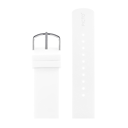 Picto Uhrenarmband Gummi Weiss - 20mm