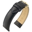 Hirsch Merino Uhrenarmband Nappa Leder Schwarz