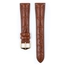Hirsch London Louisiana Alligator Uhrenarmband Matt Goldbraun