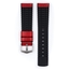 Hirsch Tiger Performance Uhrenarmband Schwarz / Rot / Kautschuk / Leder 300m WR