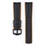 Hirsch Ayrton Performance Uhrenarmband Schwarz / Orange / Leder / Kautschuk 300m WR