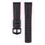 Hirsch Ayrton Performance Uhrenarmband Schwarz / Rot / Leder / Kautschuk 300m WR