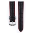 Hirsch Andy Performance Uhrenarmband Schwarz / Rot / Leder / Kautschuk