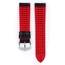 Hirsch Andy Performance Uhrenarmband Schwarz / Rot / Leder / Kautschuk