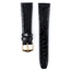 Hirsch Prestige Uhrenarmband Glänzendes Krokodilleder Schwarz