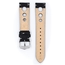 Hirsch Rally Artisan Perforiertes Uhrenarmband Schwarz mit Weisser Naht