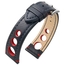 Hirsch Rally Artisan Perforiertes Uhrenarmband Schwarz / Rot