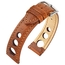 Hirsch Rally Artisan Perforiertes Uhrenarmband Goldbraun