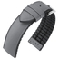 Hirsch Arne Performance Uhrenarmband Graues Leder / Schwarzer Kautschuk