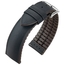 Hirsch Arne Performance Uhrenarmband Schwarzes Leder / Brauner Kautschuk