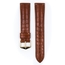 Hirsch Genuine Alligator Louisiana Uhrenarmband Alligatorleder Matt Goldbraun