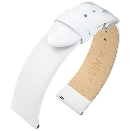 Hirsch Toronto Uhrenarmband Italienisches Kalbsleder Weiss