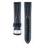 Hirsch Capitano Louisiana Alligator Uhrenarmband Halb-Matt Dunkelblau