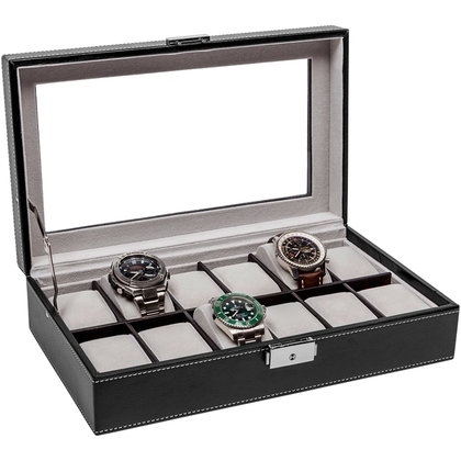 La Royale Classico 12 Uhrenbox mit Fenster - 12 Uhren