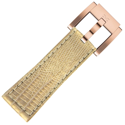 Marc Coblen / TW Steel Uhrenarmband Gold Leder Schlange 22mm 