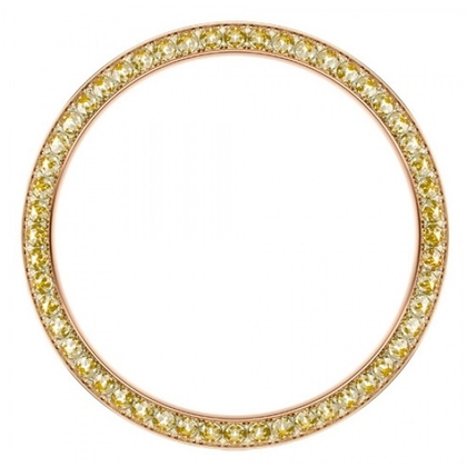 Marc Coblen / TW Steel Lünette 42mm Rosegoldener Stahl Gelber Kristallrand - MCB42R213
