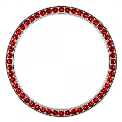 Marc Coblen / TW Steel Lünette 42mm Rostfreier Stahl Roter Kristallrand- MCB42S227
