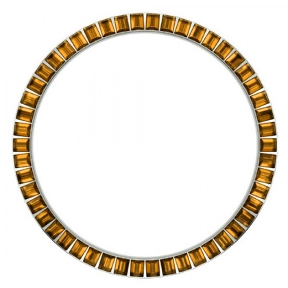 Marc Coblen Lünette 45mm Rostfreier Stahl Orangener Kristallrand - MCB45S211