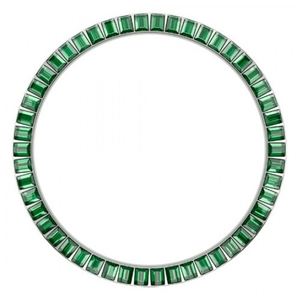 Marc Coblen Lünette 45mm Rostfreier Stahl Dunkelgrüner Kristallrand - MCB45S211