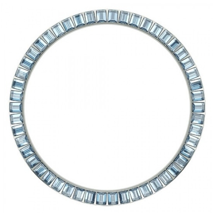 Marc Coblen Lünette 45mm Rostfreier Stahl Blauer Kristallrand - MCB45S211