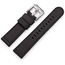 Marc Coblen / TW Steel Uhrenarmband Leder Schwarz mit Schwarzer Naht Glatt 22mm