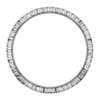 Marc Coblen Lünette 45mm Rostfreier Stahl Weisser Kristallrand - MCB45S001