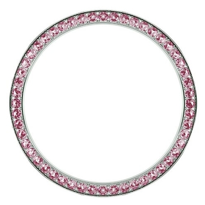 Marc Coblen / TW Steel Lünette 42mm Rostfreier Stahl Rosa Kristallrand - MCB42S209