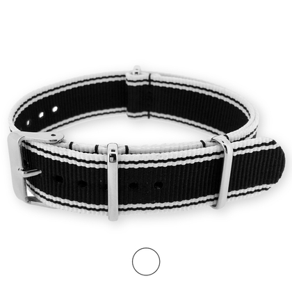 Selvedge Schwarzes NATO Uhrenarmband G10 Military Nylon Strap