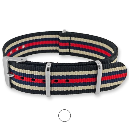 Schwarz Sand Blau Rot NATO Uhrenarmband G10 Military Nylon Strap