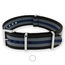 Schwarz Grau Blau NATO Uhrenarmband G10 Military Nylon Strap