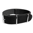 Schwarzer NATO Strap Vintage Leder - SS