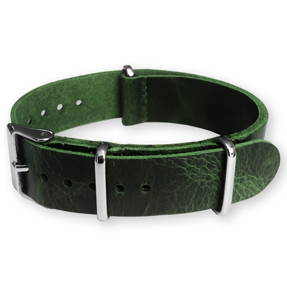 Grünes NATO Band Pull-Up Leder - SS
