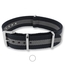 Regimental Schwarz Grau NATO Uhrenarmband G10 Military Nylon Strap