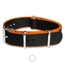 Schwarz Orange Seatbelt NATO Strap Deluxe Nylon Uhrenarmband