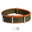 Armeegrün Orange Seatbelt NATO Strap Deluxe Nylon Uhrenarmband