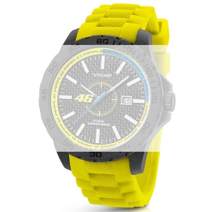 TW Steel VR2 Valentino Rossi VR|46 Uhrenarmband - Gummi Gelb 22mm