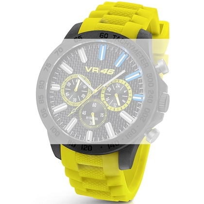 TW Steel VR112 Valentino Rossi VR|46 Uhrenarmband - Gummi Gelb 22mm