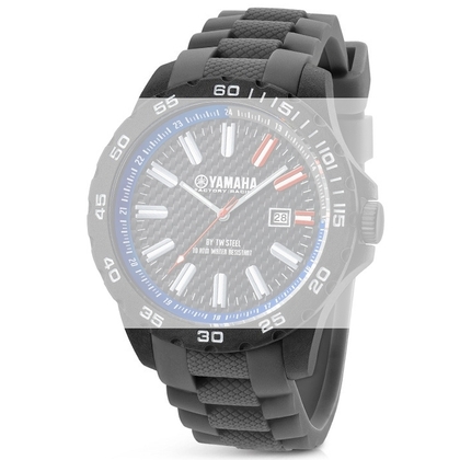TW Steel Y8 Yamaha Factory Racing Uhrenarmband - Gummi Grau 22mm