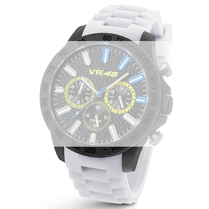 TW Steel VR116 Valentino Rossi VR|46 Uhrenarmband - Gummi Weis 22mm
