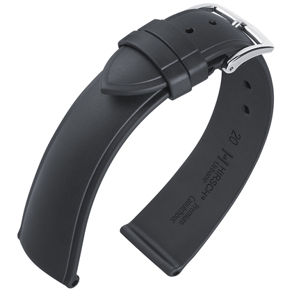 Hirsch Urbane Uhrenarmband Kautschuk Schwarz
