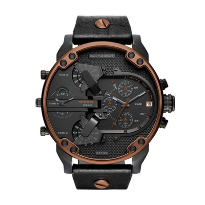 Diesel DZ7400 Uhrenarmband Leder Schwarz