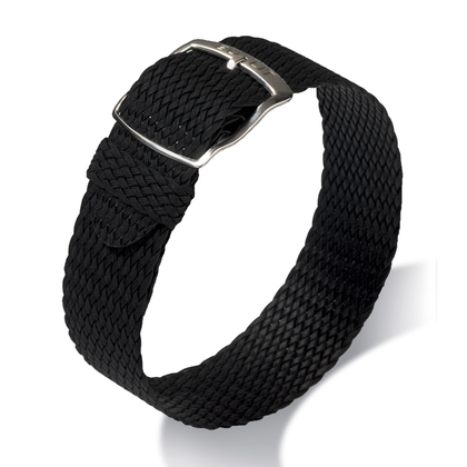 Eulit Perlon Uhrenarmband Panama Schwarz