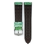 Hirsch Leaf Performance Uhrenarmband Echtes Blatt Grün / Kautschuk Braun