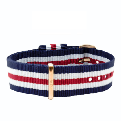 Daniel Wellington 18mm Classic Lady Canterbury NATO Uhrenarmband mit Roségoldfarbiger Schliesse